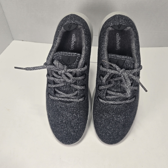 Allbirds Wool Runners Dark Gray Knit Sneakers Size Men's 10 Women's 11.5 - Picture 6 of 11